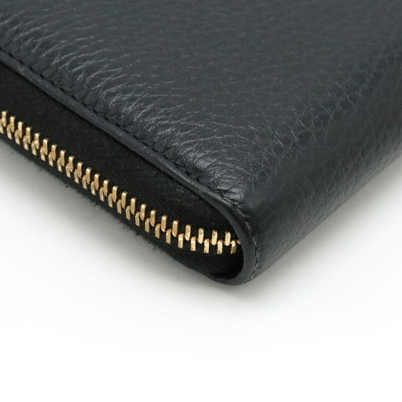 Gucci GG Marmont Petit Round Zipper Leather Wallet Black - Picture 3 of 7